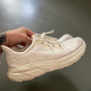 White Hoka Clifton 8